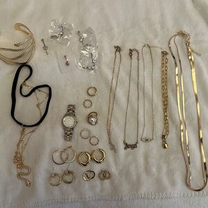 Assorted Gold and Silver Jewelry Set